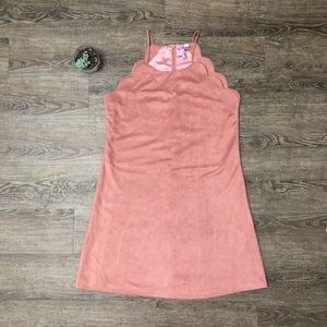 Francesca’s Scallop Neck Mini Dress-Alya